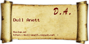 Dull Anett névjegykártya